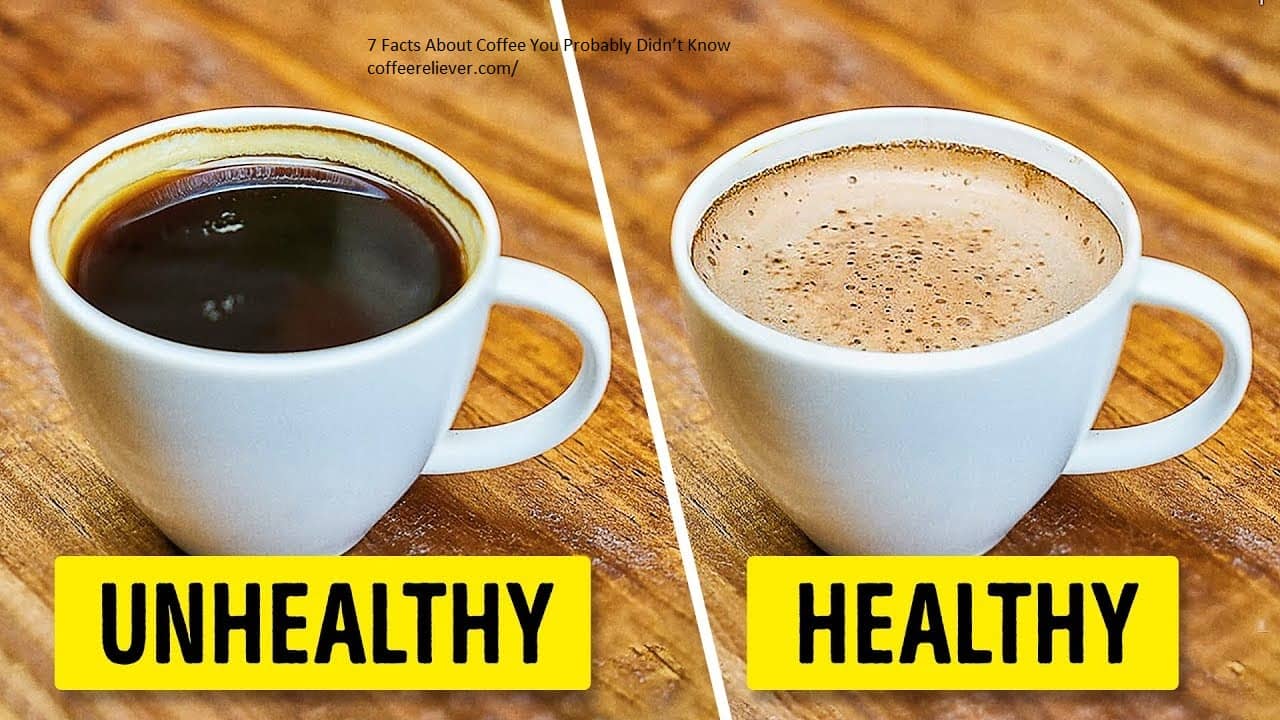 This is Picture about healthy and unhealthy coffee