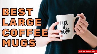 girl with large coffee mugs